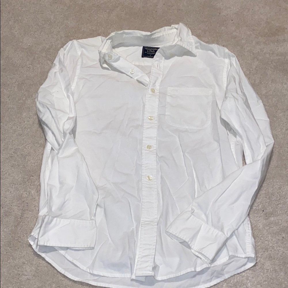 Abercrombie & Fitch White Dress Shirt Classic Style